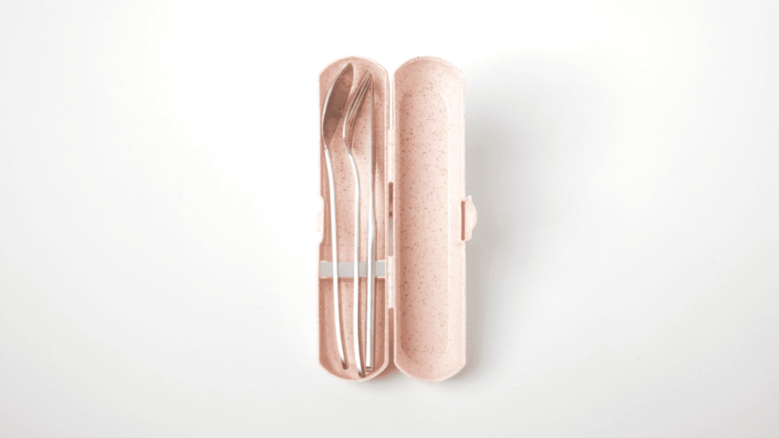 que Utensil Set with Travel Case Pale Rose