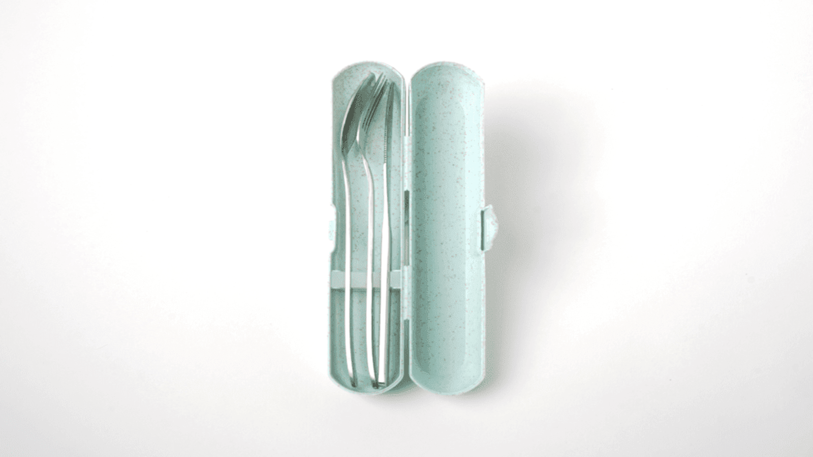 que Utensil Set with Travel Case Periwinkle