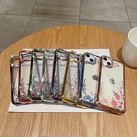 telefon Etui Til iPhone 15 Pro Max Plus iPhone 14 13 12 11 Pro Max Plus Bagcover Bling Glitter skinnende Stødsikker TPU Belægning