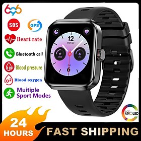 696 NX22 Relógio inteligente 1.78 polegada Pulseira inteligente Bluetooth Podômetro Aviso de Chamada Monitor de Sono Compatível com Android iOS Masculino satél