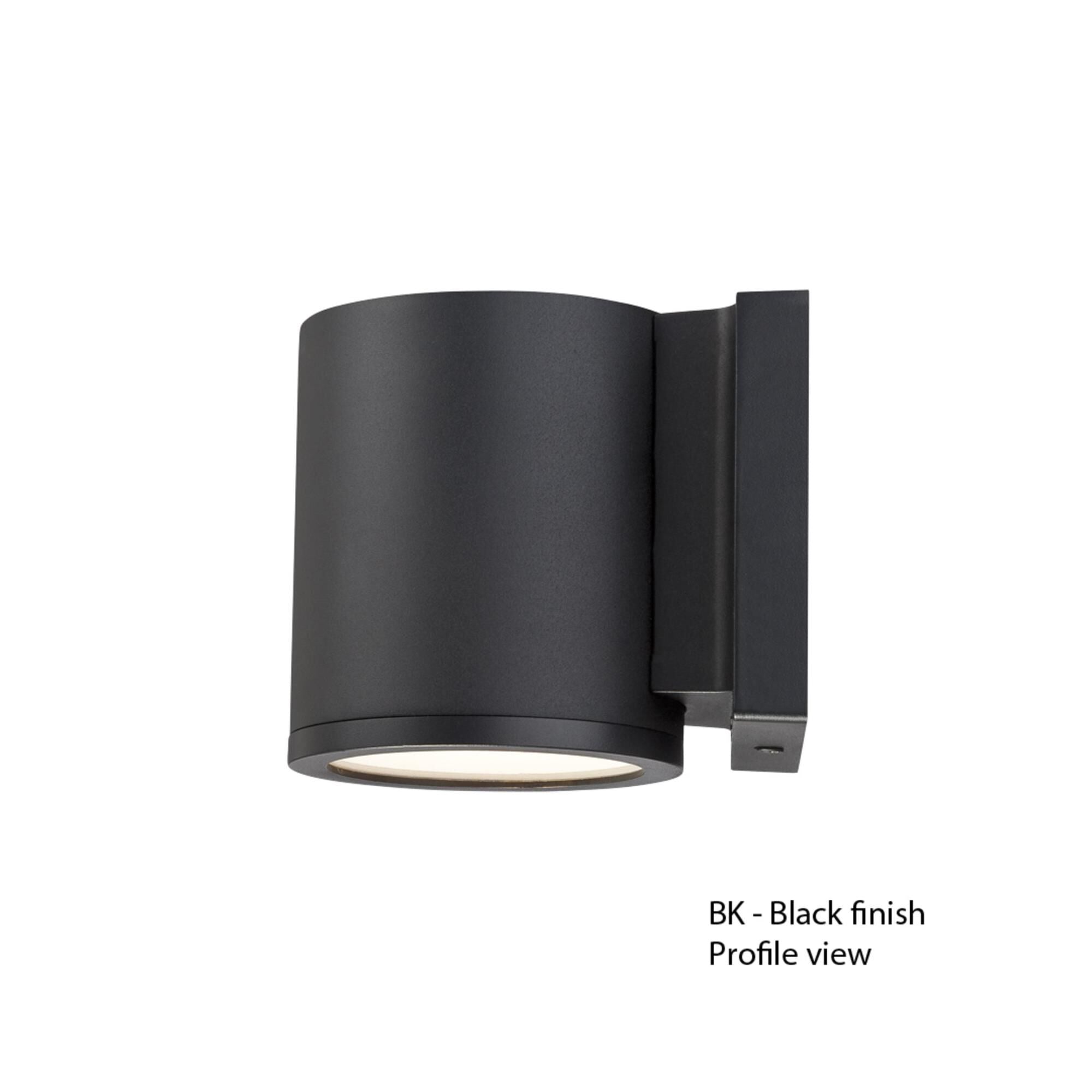 WAC Lighting Tube 5 Inch Tall LED Outdoor Wall Light Tube - WS-W2605-BK - Transitional
