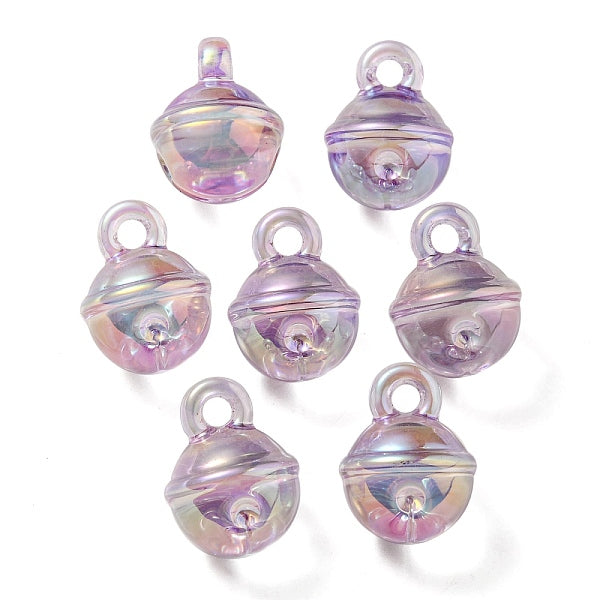 Pendentif en acrylique transparent irisé arc-en-ciel placage uv