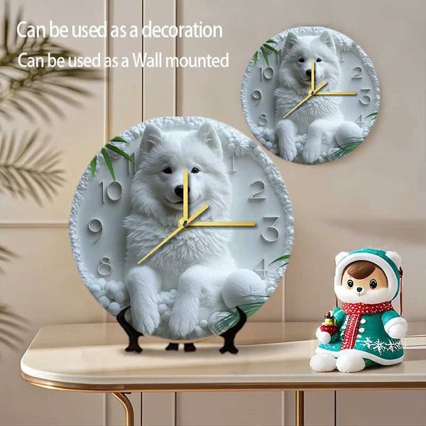 Elegant Wall Clock - Ideal Pet Commemorative Gift for Dog Enthusiasts _ Home Decor for Living Rooms Bedrooms and Childrens Rooms W250107