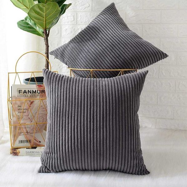 High Quality Corduroy soft cushion cover ersoft He decorative cover plain throw shell sofa bed life Ro decoration T241113