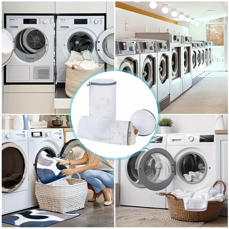 TEMU 2pcs Shoes Wash Bags, Honeycomb Mesh Laundry Bags, Portable Sports Shoe Laundry Bag With Zipper, For Gym Shoes, Sneaker, Slipper, Dolls, Socks,