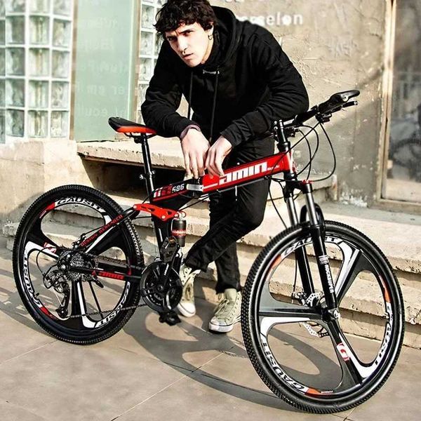 Bikes 24-26 inch mountain bike for adult students undefined variable speed car folding double disc brake shock absorber bike new Q241029