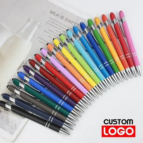 20200 pens Wholesale Metal Ballpoint Pen Touch Screen Office School Advertising Custom Text Laser Engraving 241223