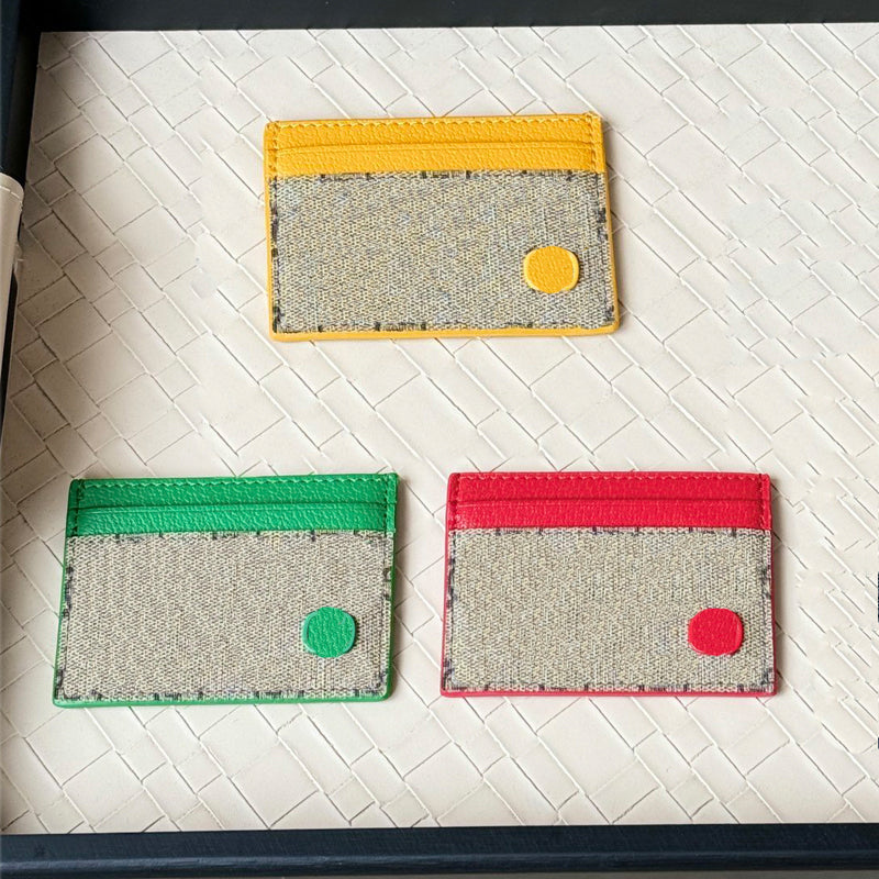 card holders wallet designer card holder men women mini wallets high quality color match credit card purse golden letter bag no box