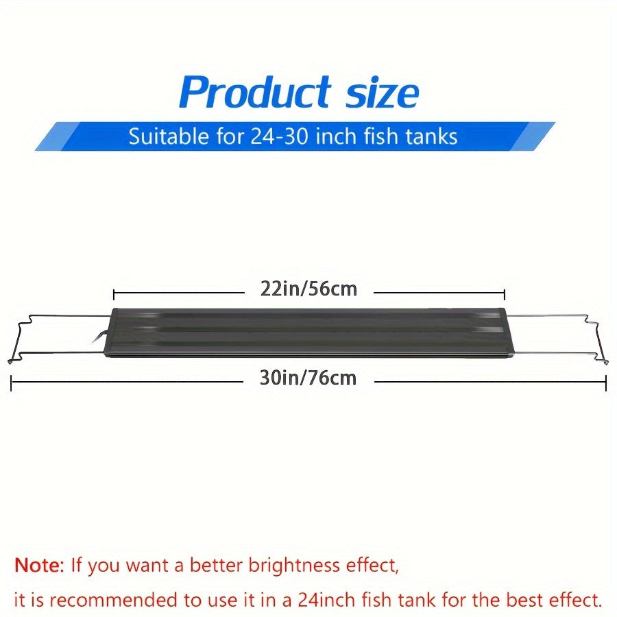 TEMU Plants Led Aquarium Light, 12-43 In, Fish Tank Light With Timer, Day And Night Cycle, Brightness Adjustable, Without Battery