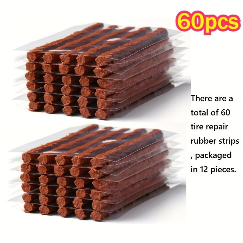 TEMU Tire Plug Kit 60pcs Tire Repair Strip Car Tire Repair Sealer Bike Tires Tire Puncture Repair Strip Tire Repair Plugs Motorcycle Tire Repair