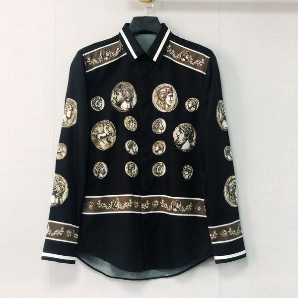 Men&#039;s Dress Shirt Slim Fit Flex Collar Stretch Pint Brand Clothing Men Long Sleeve Dress Shirts Hip Hop Style Quality Cotton Tops Black