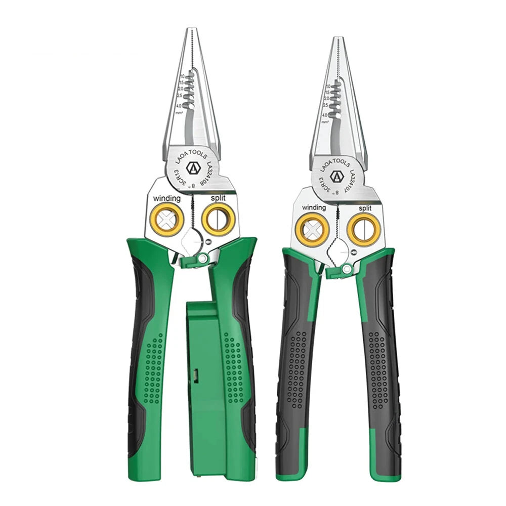 LAOA Multi-Functional Stainless Steel Wire Stripper 7-in-1 and 8-in-1 Models High Precision Electrical Tools Ergonomic D