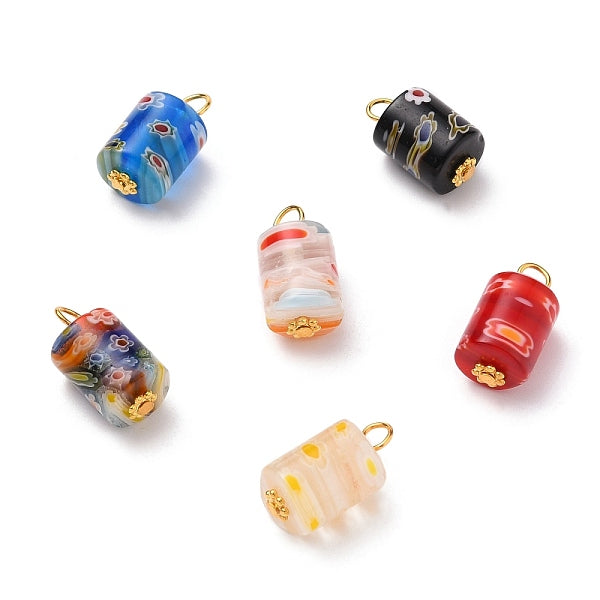 Säule handgemachte Millefiori Glas Bunte Malerei Charms