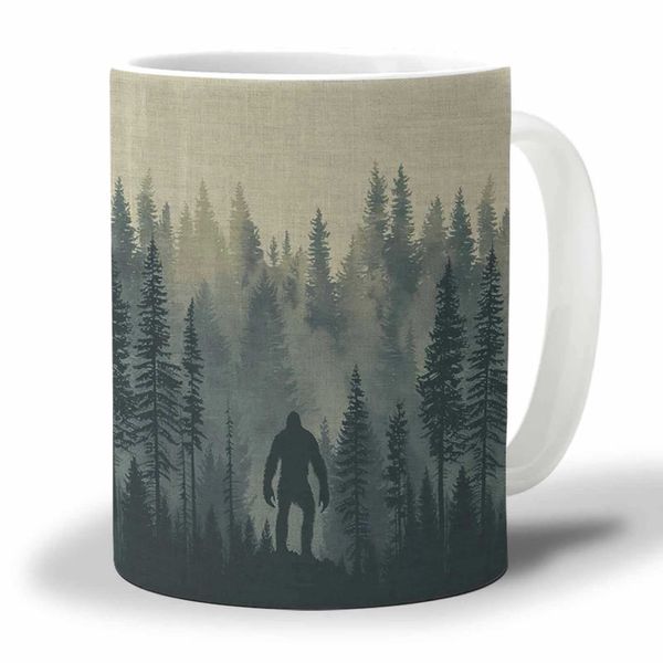 Personalized Mug Forest Trees Original Mugs Free Shipping Chimpanzees Coffee Cups Cup Custom Ceramic Drinkware Kitchen Dining Y240813