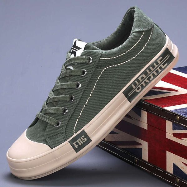 2024 New Men Canvas Breathable Outdoor Mens Casual Comfortable Spring Autumn Cloth Flat Shoes Black Walking Sneakers