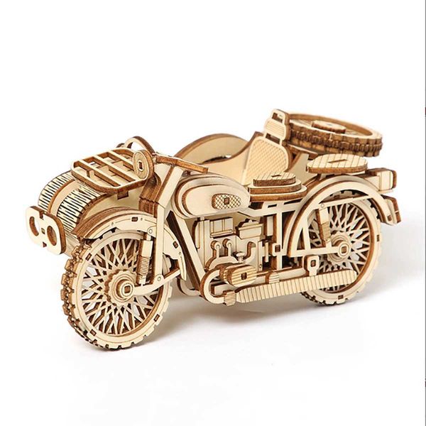 3D wooden puzzle Sc model for tricycle DIY model kit HandCRT gift He decoration mechanical model kit construction toy Y250207