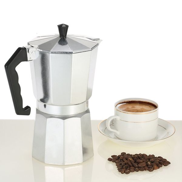 Manual Coffee Grinders Practical 50ml 1 Cup Moka Pot Italian Coffee Machine Espresso Aluminum Geyser Coffee Maker Kettle Latte Stove Classic