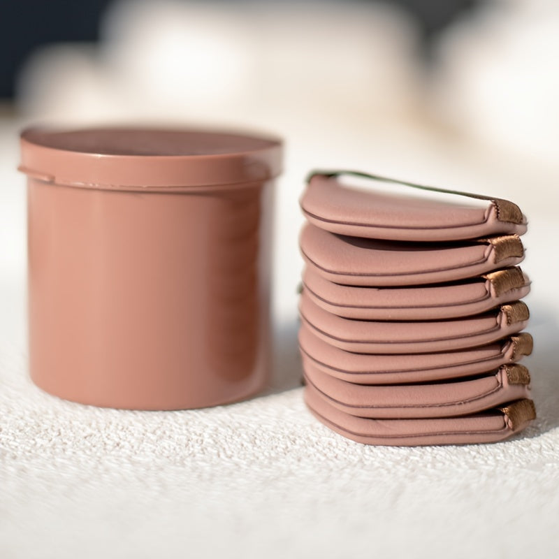 TEMU 7-pack Beige Makeup Blender Sponges Set, Hydrophilic Sponge For Liquid, Cream, Powder - Paraben-free, Wet-dry Use, For Normal Skin - Water Drop