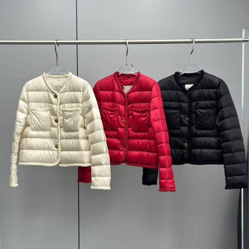 Womens Jacket Down Top Short designer coats puffer Winter Jackets collar Warm Fashion Parkas With Lady Coat Outerwear Pocket