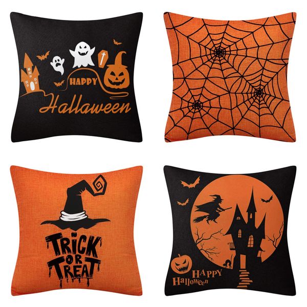 CushionDecorative Pillow Pumpkin Halloween Decorative Cushion Covers Spooky Atmosphere Pillowcases Home Beautiful 230923