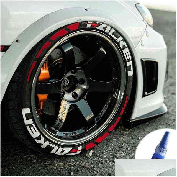 Car Stickers Tire Letter Sticker 3Cm Height 3D Tuning Lettering Decals -Motorcycle Diy Label Letters Tyre Y220609 Drop Delivery Automo Otrug