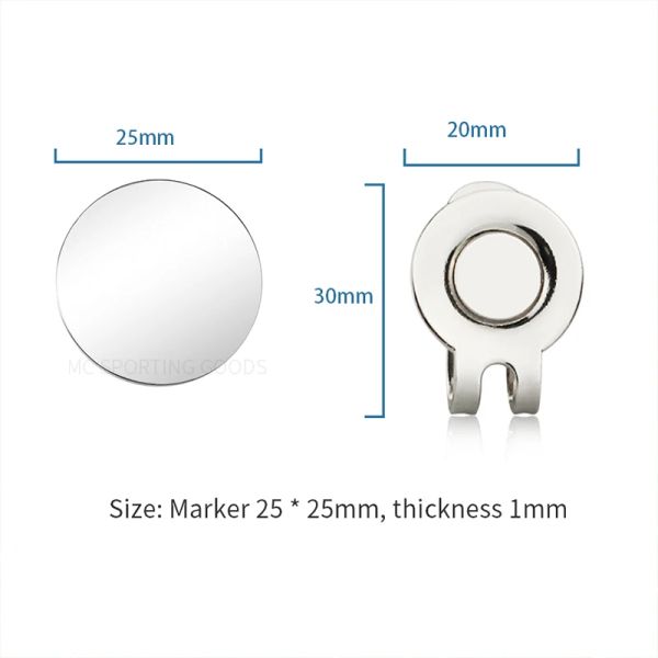 1pc Blank Marker With Magnetic Golf Hat Clips Golf Ball Marker Men Women Golfer Gifts Accessories for Caps Visor Belt Pocket Lot