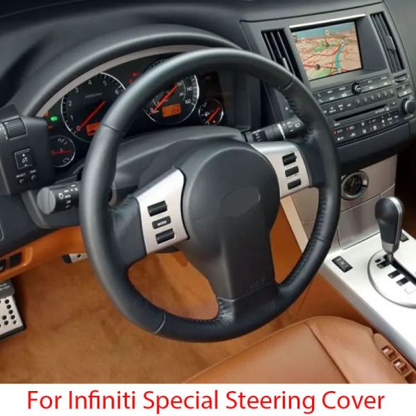 Customize Car Steering Wheel Cover For Infiniti FX FX35 FX45 2003-2008 Nissan 350Z 2003-2009 Sew By Hand Leather And Suede Style