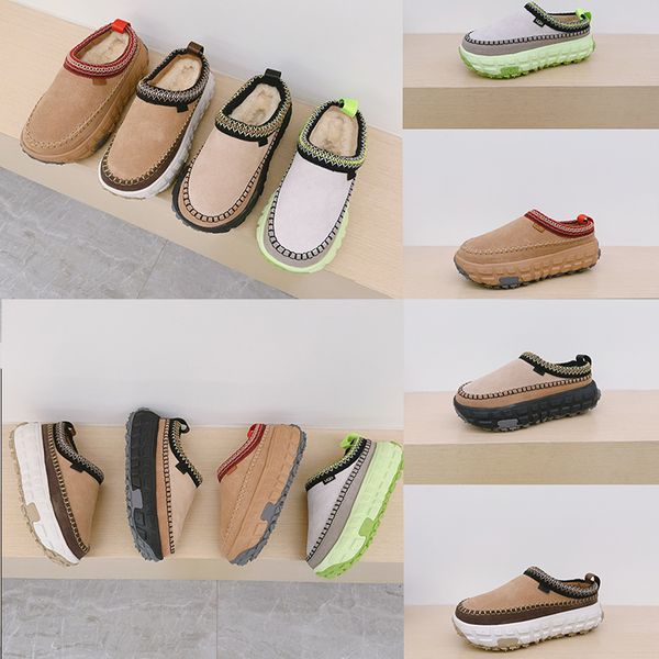 Women Venture Daze Tasman Slippers Fashion Tire Bottom Fluffy Slipper Platform Heels Suede Leather Slip-on Winter Fur Slides Ankle Boots Che