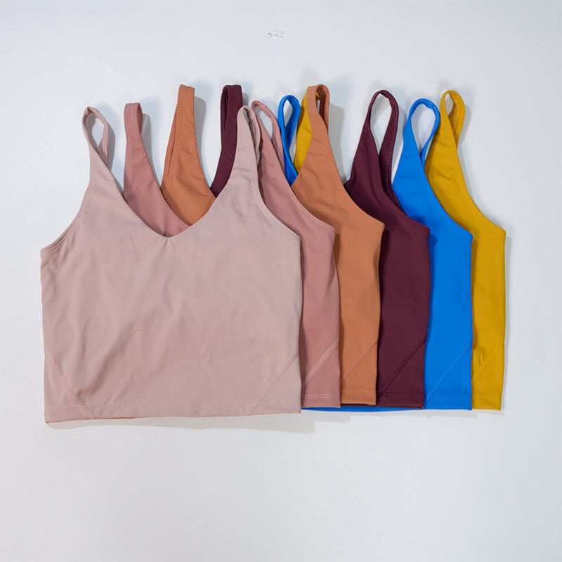 Women&#039;s Beauty Back Yoga Bra Running Fitness U-shaped Vest Sports Bra Shockproof Tops Push-ups Gym Workout Underwear