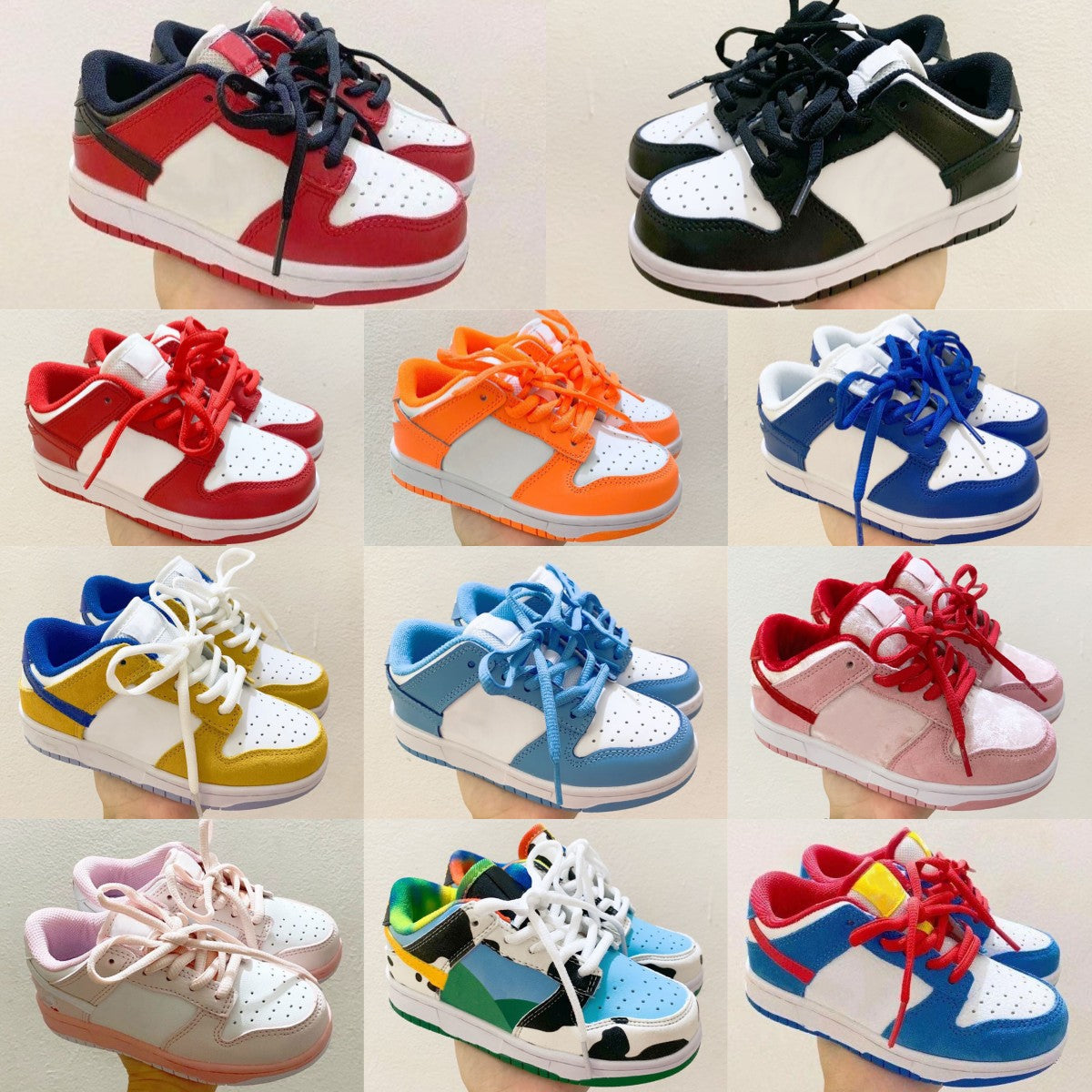 kids shoes dunks baby sb low sneakers dunke designer retro black white panda kid youth trainers toddler infants shoe White Chunky Boys Girls