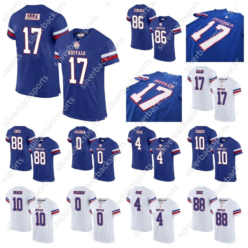 Men-Youth Hot Sale Jerseys 0 Dalton Kincaid Allen Damar Ham Dawson Knox Jim Kelly James Cook Khalil Shakir Terrel Bernar Football Jersey