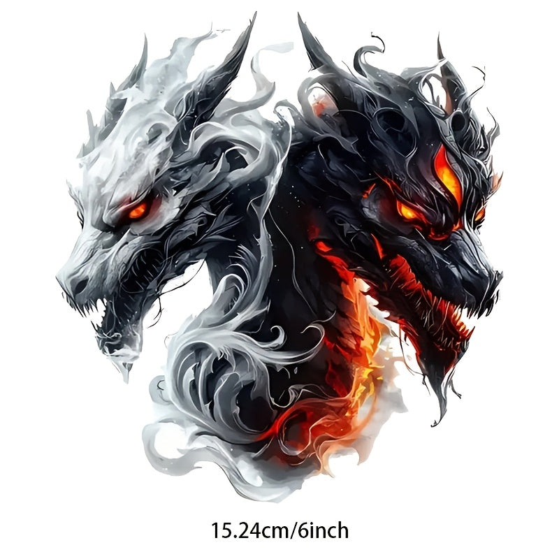 TEMU 6-inch Anime Dragon Vinyl Sticker, High- Cartoon Animal Theme, Self-adhesive Decal For Car, Laptop, Motorcycle, Window, Wall -