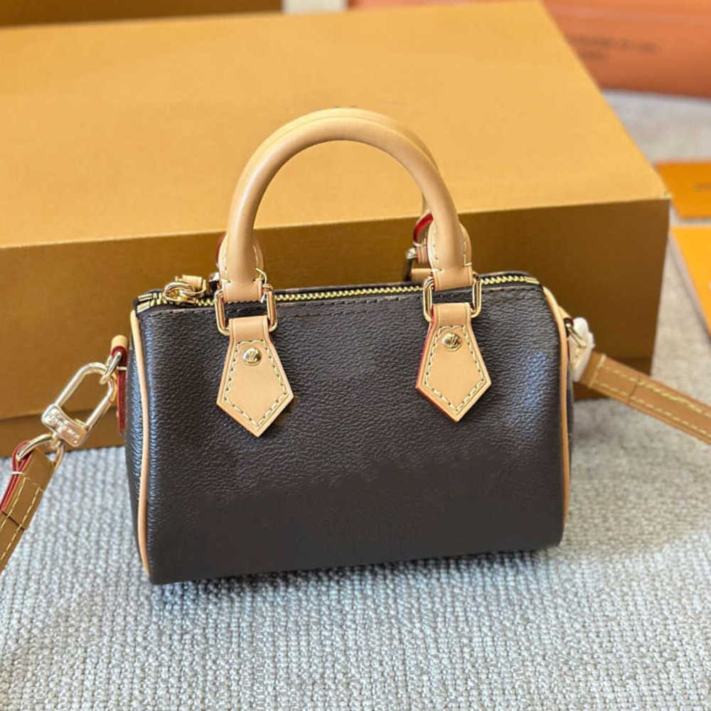 Bags Top Designer Mini Nano 16cm Shoulder Bag Women Leather Denim Crossbody Brand Emed Tote Purse Brown wer Handbag