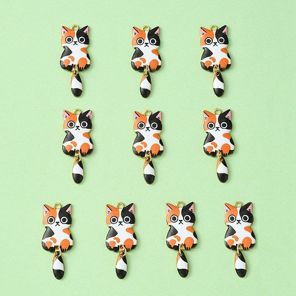 Pendentifs en émail d'alliage de placage de support d'or clair