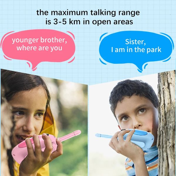 2 packs of childrens walkie talkies mini charging parents home games toys cartoon 241211