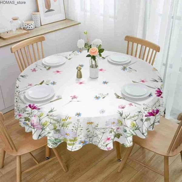 Table Cloth Herbal plants round waterproof tablecloths picnic decorative tablecloths family party wedding tablecloths restaurant tablecloths
