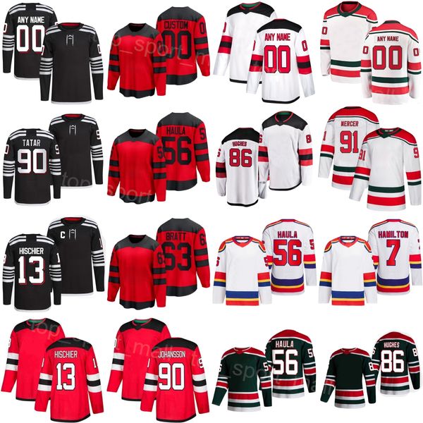 Men Kids Women 2024 Stadium Series Hockey 86 Jack Hughes Jersey 13 Nico Hischier 7 Dougie Hamilton 63 Jesper Bratt 91 Dawson Mercer 90 Tomas