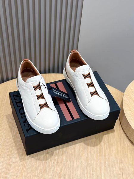 Zegnas Mens Shoes Genuine Leather Board Shoes British Business Mens Shoes Fashion Trend Casual Sports Shoes Men