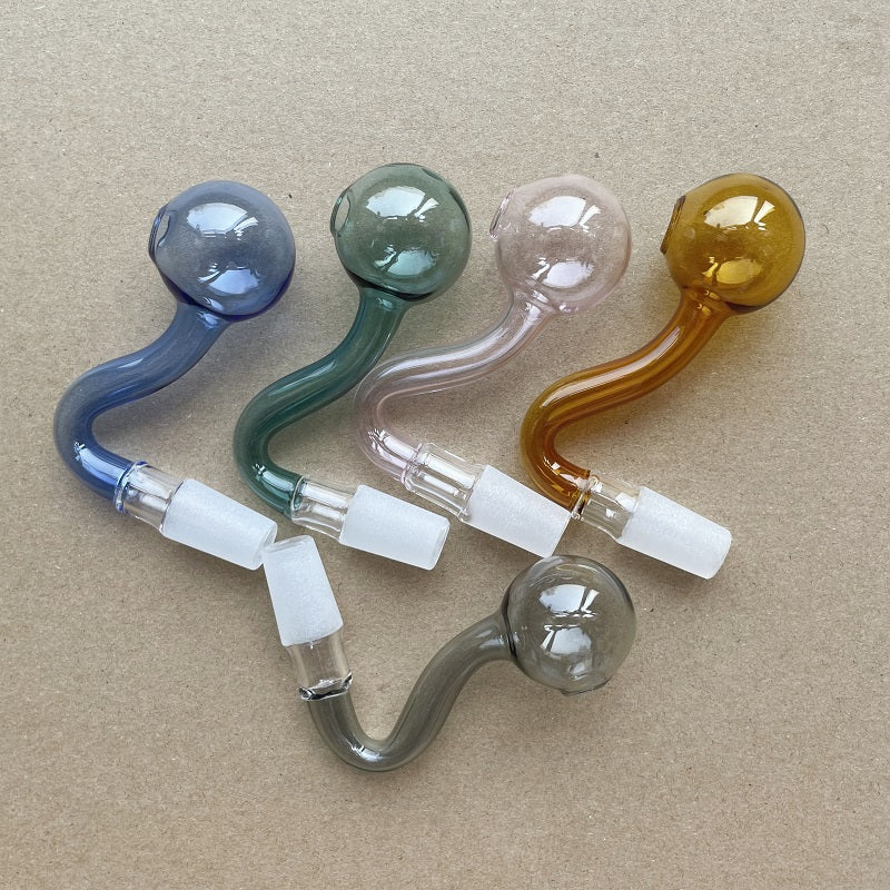 10mm 14mm HOOKAHS male female clear BLUE pyrex glass pipe oil burner water pipes for DAB rigs bongs thick big bowls smoking