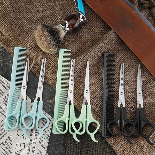 New 3Pcs-Batch Hair Clipper Tools for Cutting Thin Hair Combs Barber Accessories Scissor Set Salon Hair Clippers W241211