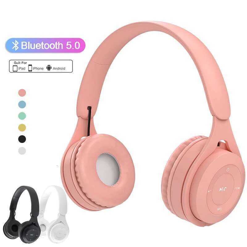 Kids Wireless Bluetooth Earphones Stereo Foldable Helmets Gaming Headsets Over-ear Headphones for Android ios