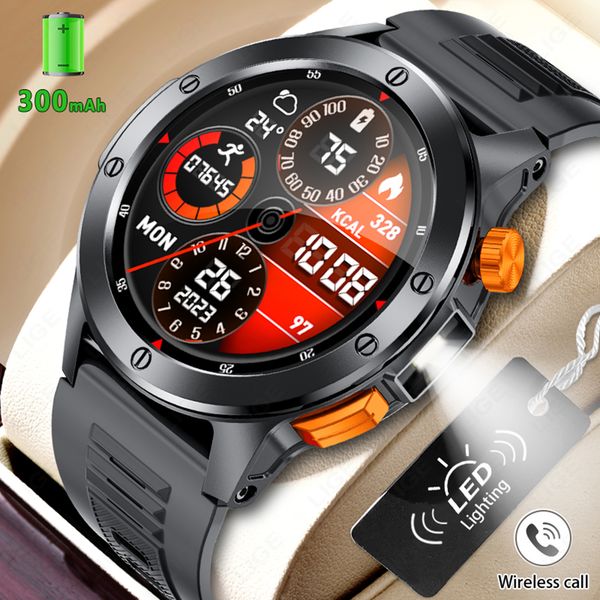 LIGE Bluetooth Call Smart Watch Multi functional Waterproof Step Counting Alarm Clock Voice Assistant Remote Control Photography Custom Watc