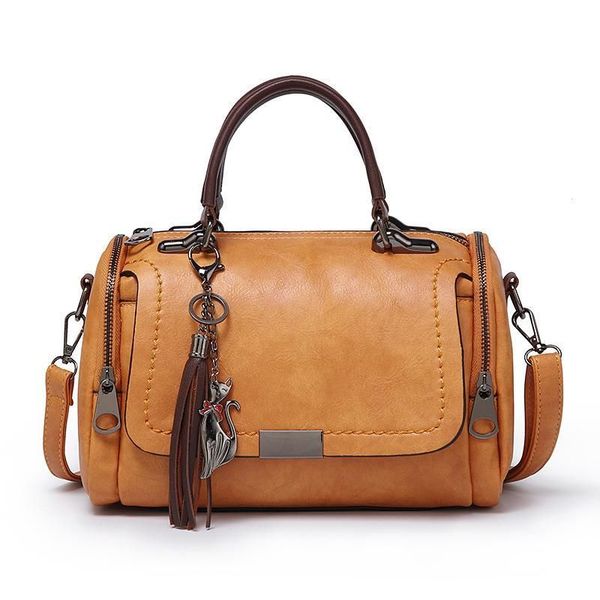 New Arrival Fashion Woman Bag for Ladies PU Leather Bag Female Tassel Zipper Crossbody Bags