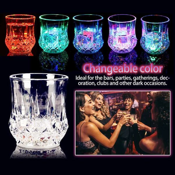 Water Beverage Pineapple Red Beer Whikey Wine Automatic Luminou Cup New LED Flahing Gla Party Decor Supply