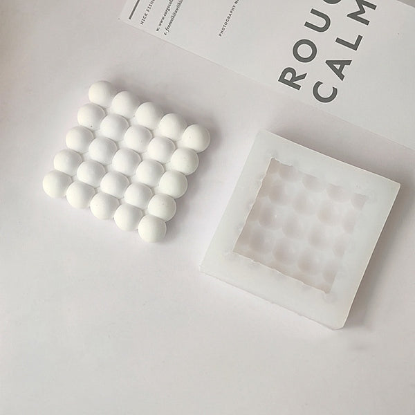 Square Bubble Candle Food Grade Silicone Molds