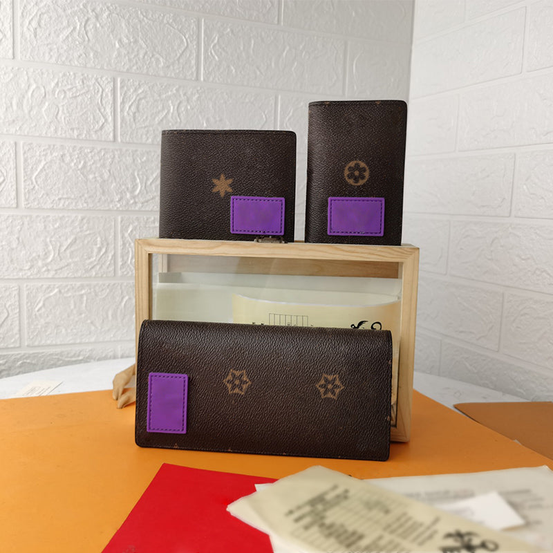 10A luxury wallet high-quality men&#039;s long wallet designer handbag leather fashion credit card clip men coin clip denim handbag mini wallet key