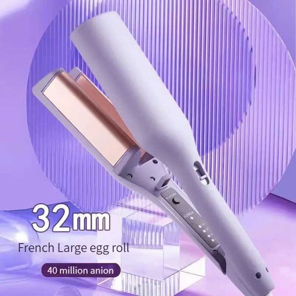 Hair Curlers Straighteners 32MM Electric Curling Iron Automatic Lambswool Tool Durable French Rotation Fireproof Design H241121 W7ET