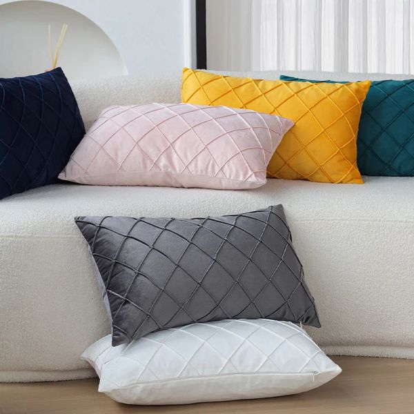 2 sets of 30x50 decorative pillowcases ultra soft velvet pillowcases family living room sofa throw pad covers family sofa 241028