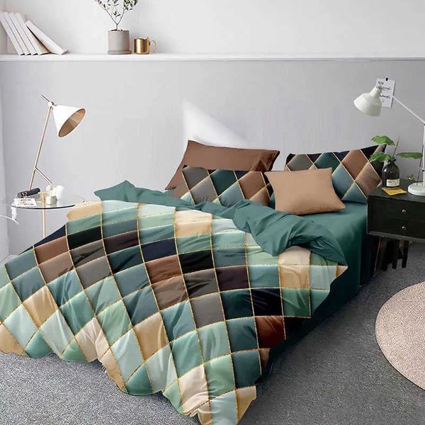 Sets Geometric Bedding Set For room spreads Double Durable Cover King Size Home Single Quilt 210615 Best quality