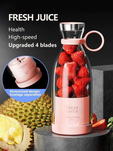 Reup Portable Blender 350ml Mini Smoothies 1400mAh FRESH JUICE Travel Electric Mixer Kitchen 240415